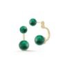 925 Sterling Silver Malachite Ear Jacket Earrings with green stone accent