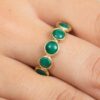 925 Sterling Silver Malachite Eternity Band - Image 2