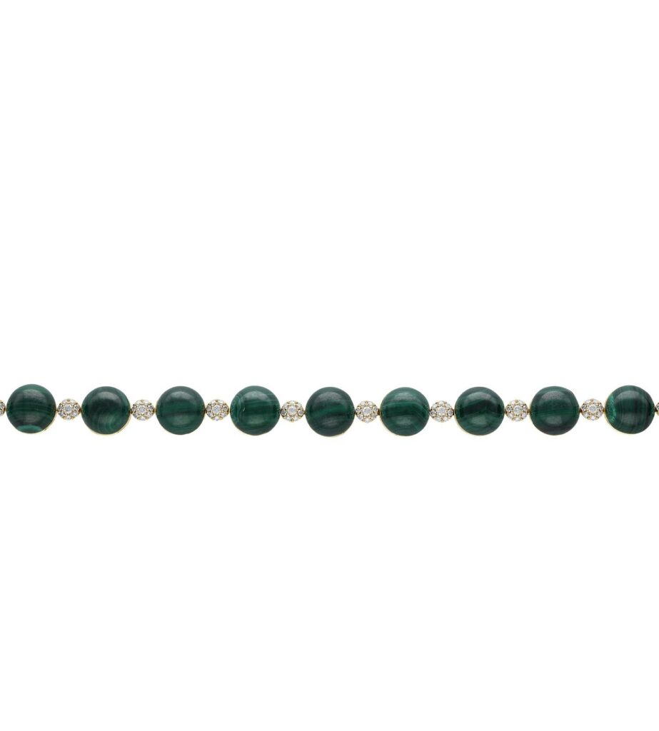 925 Sterling Silver Mallache Diamond Bracelet