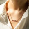 925 Sterling Silver "mama" Diamond Pave Necklace Pendant - Image 4