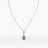 925 Sterling Silver March Birthstone Aquamarine Necklace