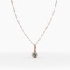 925 Sterling Silver March Birthstone Aquamarine Necklace - Image 4