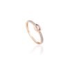 Gold-plated sterling silver ring with marquise stone