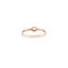 Customisable ring with a bezel-set marquise gemstone