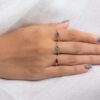 925 Sterling Silver Marquise Cut Blue Topaz Ring - Image 2