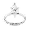 925 Sterling Silver Marquise Cut Diamond Engagement Ring Eternity Pave Band - Image 6