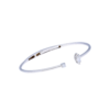 925 Sterling Silver Marquise Diamond Bangle - Image 3