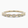 925 Sterling Silver Marquise Diamond Eternity Band Ring