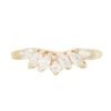 Sterling silver ring guard with marquise-inspired design and CZ accents