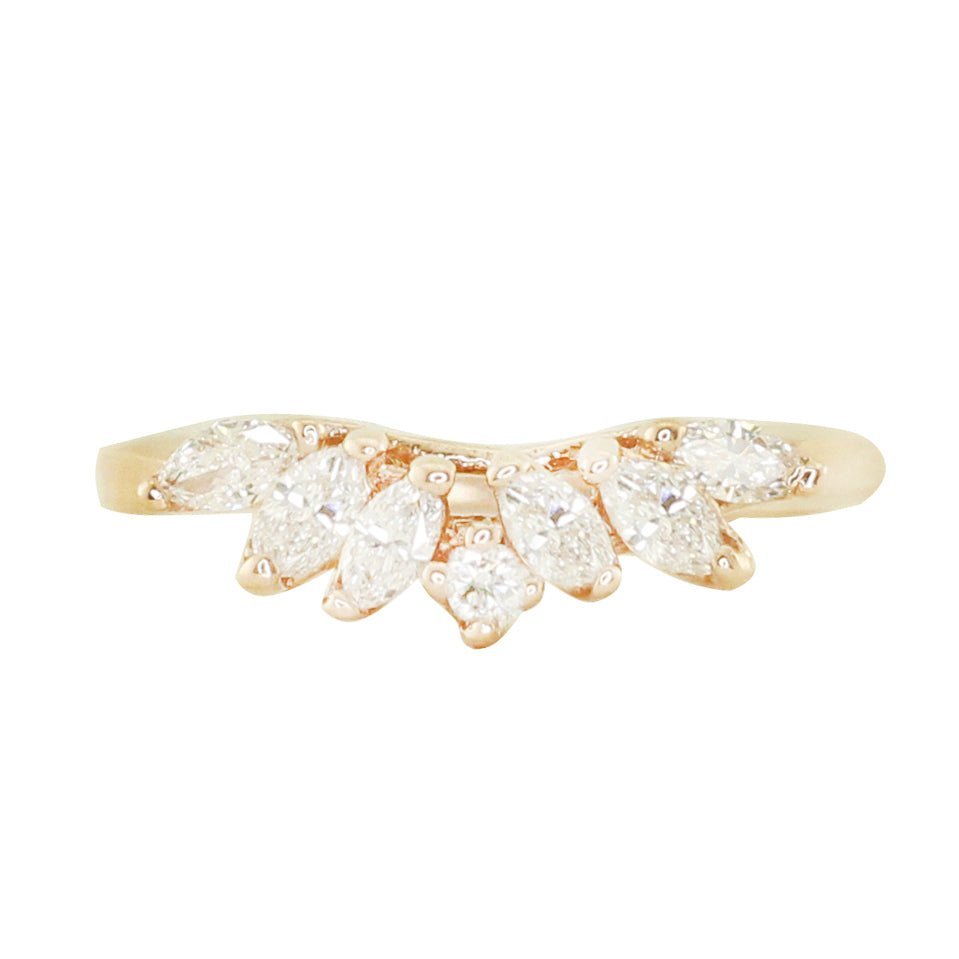 925 Sterling Silver Marquise Diamond Ring Guard