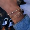 925 Sterling Silver Marquise Diamond Row Bracelet - Image 2
