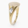 925 Sterling Silver Marquise Diamond Signet Ring - Image 4