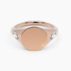 925 Sterling Silver Marquise Diamond Signet Ring - Image 8