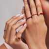 925 Sterling Silver Marquise Red Diamond Ring - Image 4