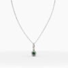 Delicate gold-plated sterling silver necklace with round pendant