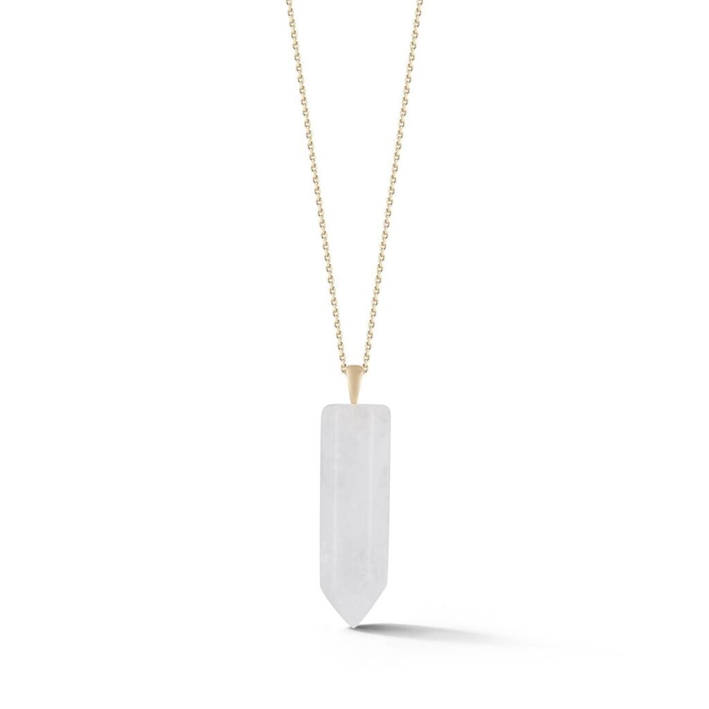 925 Sterling Silver Men Healing Crystal Diamond Necklace