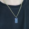 Classic 20 inch mens dog tag necklace in sterling silver