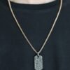 Simple dog tag necklace designed for everyday wear