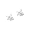 Gold-plated 925 sterling silver stud earrings with a polished finish