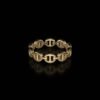 925 Sterling Silver Tri Link III ring with linked band design