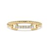 925 Sterling Silver Micro Pave Diamond Rope Stacking Ring