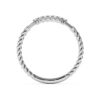 925 Sterling Silver Micro Pave Diamond Rope Stacking Ring - Image 10