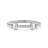 925 Sterling Silver Micro Pave Diamond Rope Stacking Ring - Image 2