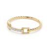 925 Sterling Silver Micro Pave Diamond Rope Stacking Ring - Image 3