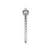 925 Sterling Silver Micro Pave Diamond Rope Stacking Ring - Image 9