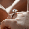 925 Sterling Silver Micropave Oval Diamond Engagement Ring Hidden Halo - Image 16