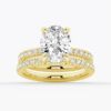 925 Sterling Silver Micropave Oval Diamond Engagement Ring Hidden Halo - Image 19