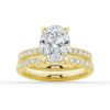 925 Sterling Silver Micropave Oval Diamond Engagement Ring Hidden Halo - Image 26