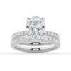 925 Sterling Silver Micropave Oval Diamond Engagement Ring Hidden Halo - Image 27