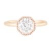 925 sterling silver octagon ring with milgrain edging