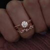 Octagon ring featuring premium CZ diamonds in pave setting