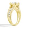 925 Sterling Silver Milgrain Vintage Princess Cut and Round Diamond Engagement Ring - Image 7
