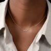 Gold-plated sterling silver necklace with a delicate cable chain