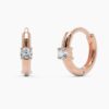 925 Sterling Silver Mini Diamond Hoop Earrings - Image 8
