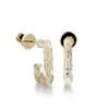 Mini paper clip earrings featuring Premium CZ diamond accents