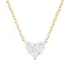 925 Sterling Silver Mini Full Diamond Heart Necklace