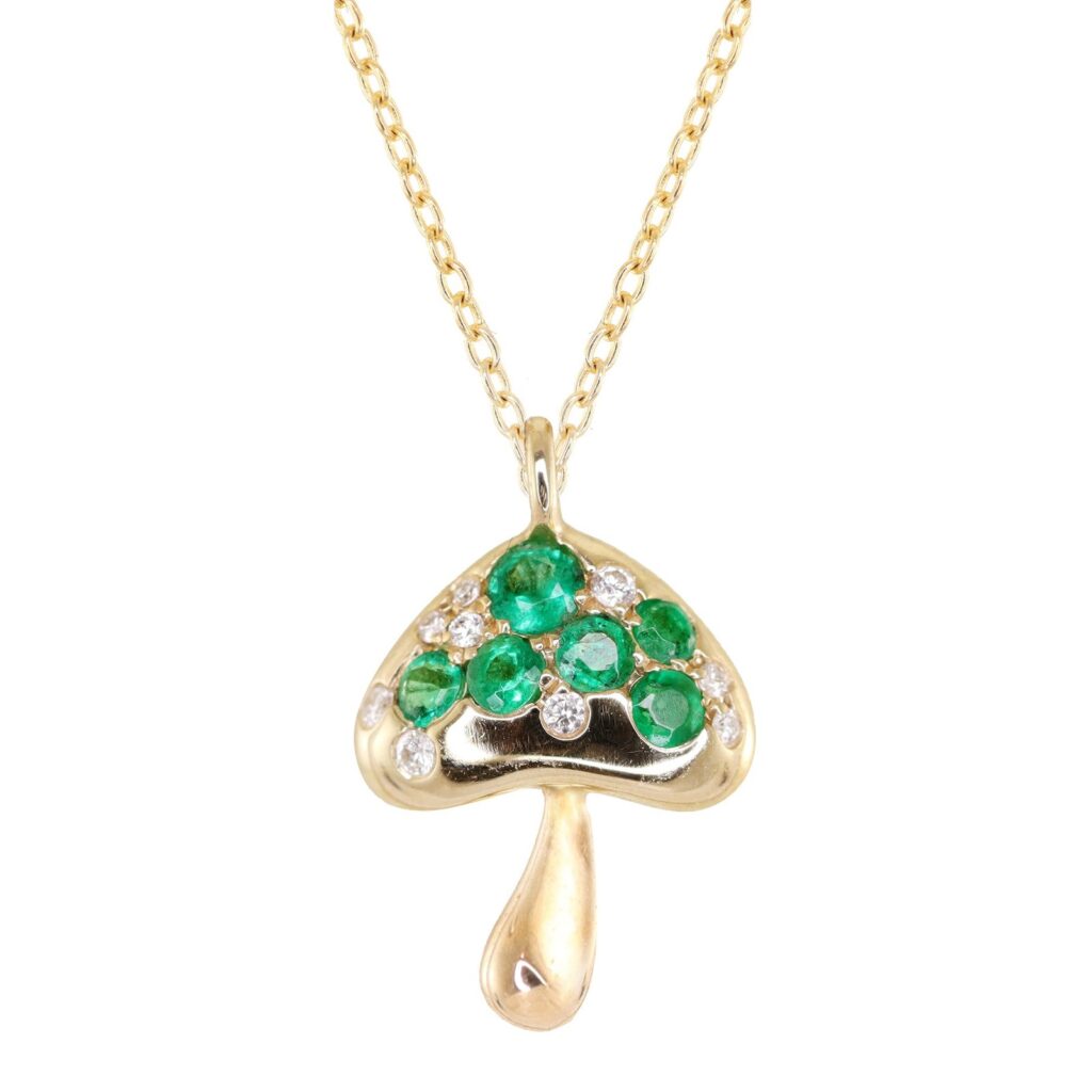 925 Sterling Silver Mini Mushroom Necklace