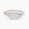 925 Sterling Silver Mini Oval Signet Ring - Image 8
