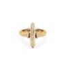925 Sterling Silver Mini Vin Diamond ring with elongated links and pavé stones