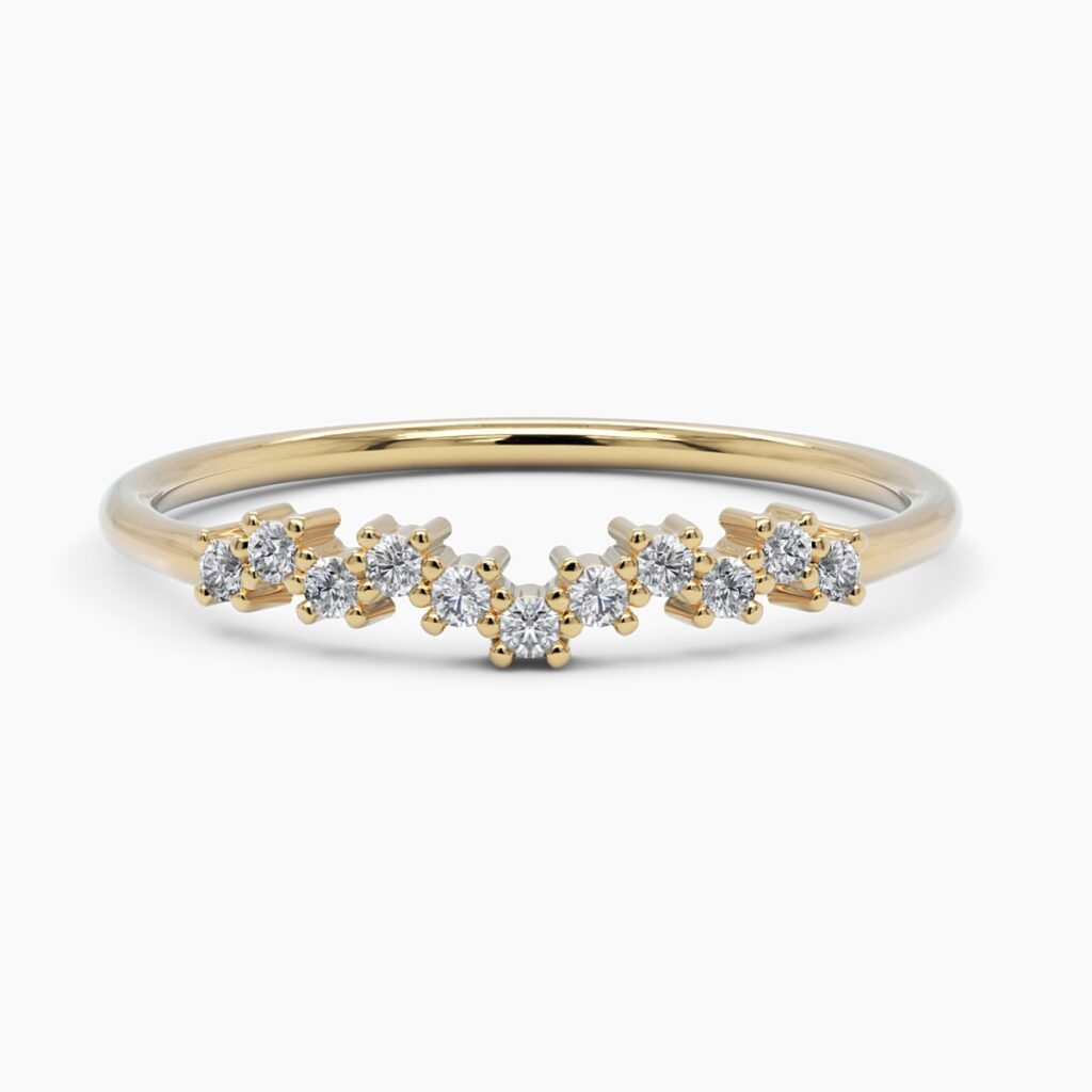 925 Sterling Silver Minimalist Diamond Cluster Ring