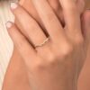 925 Sterling Silver Minimalist Diamond Cluster Ring - Image 3