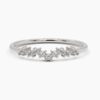 925 Sterling Silver Minimalist Diamond Cluster Ring - Image 4