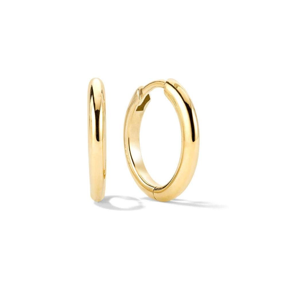 925 Sterling Silver Minimalist Medium Hoop Earrings