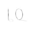 Medium hoop earrings with 925 sterling silver and thick gold plating