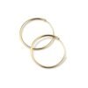 Simple round tube hoop earrings with an 18mm diameter
