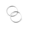 Clean minimalist hoop earrings with a balanced medium-sized silhouette